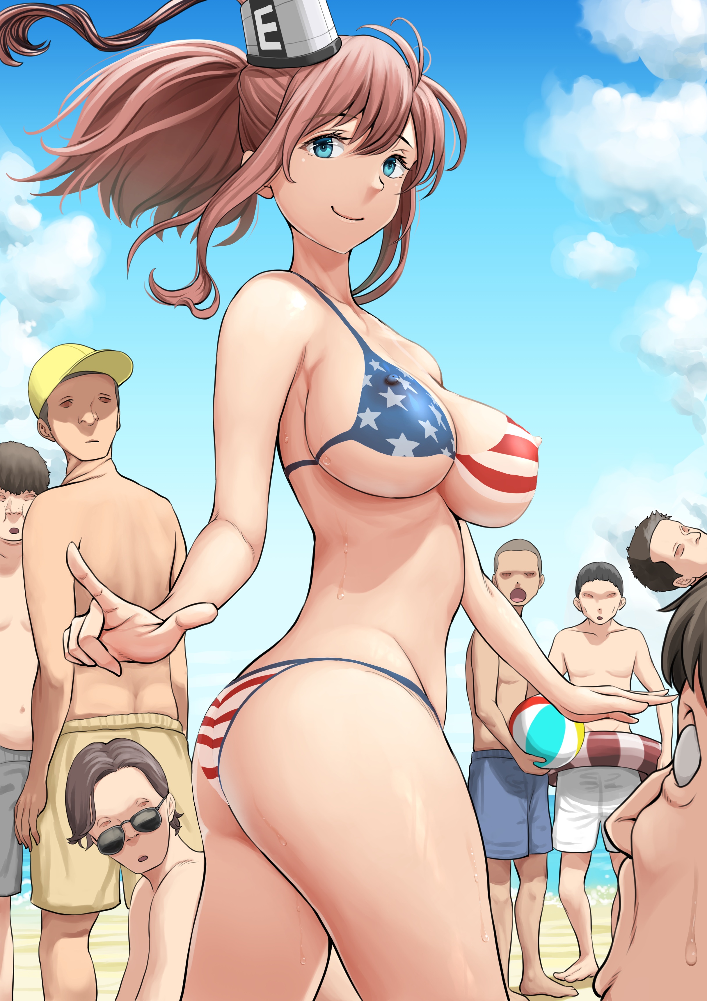 Kasu Kasunohikari Kantai Collection Saratoga Kancolle Ass Megane Naked Nipples